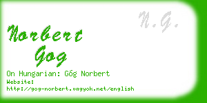 norbert gog business card