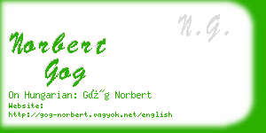 norbert gog business card